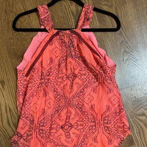 Sundance Coral Flowy Printed Tank Top Size 12